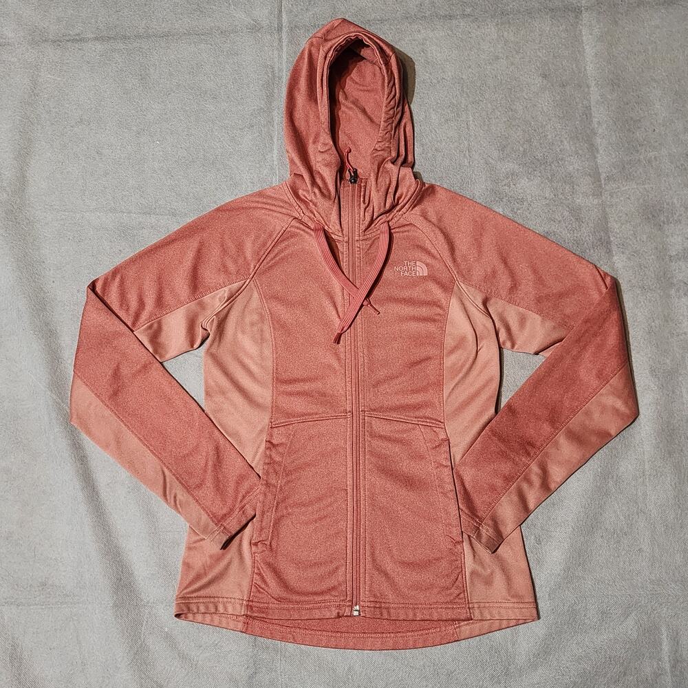 The North Face Women Canyonlands Full Zip Hoodie Fleece Jacket Pink Peach Small